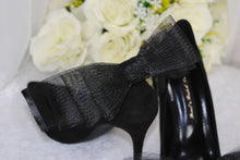 Load image into Gallery viewer, Shoe Bow Clips - Asymmetrical Organza Bow
