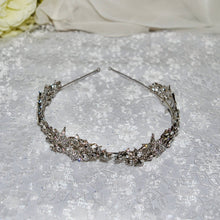 Load image into Gallery viewer, Celestial Silver Stars Tiara, Bridal Headband, Wedding Tiara
