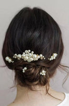 Load image into Gallery viewer, Pearl Bridal Hair Pin Set
