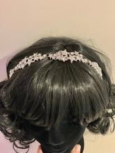 Load image into Gallery viewer, Celestial Silver Stars Tiara, Bridal Headband, Wedding Tiara
