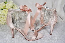 Load image into Gallery viewer, Champagne Wedding Sandals - Size UK7/US9
