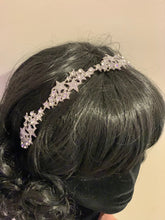 Load image into Gallery viewer, Celestial Silver Stars Tiara, Bridal Headband, Wedding Tiara
