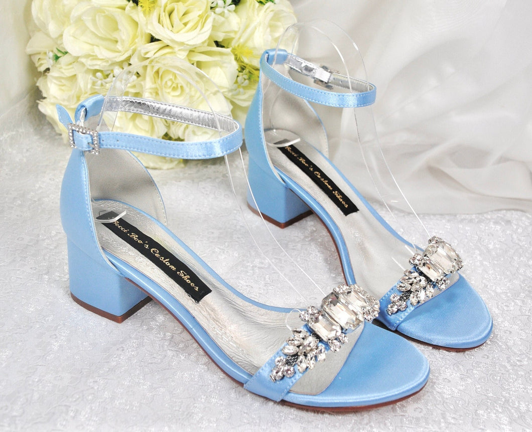 Low Block Heel Wedding Shoes- Size UK6/US8.5