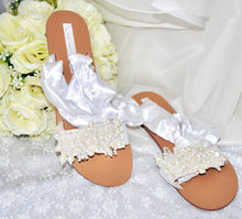 Load image into Gallery viewer, Beach Wedding Sandals, Size UK8/US10
