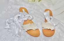 Load image into Gallery viewer, Beach Wedding Sandals, Size UK8/US10
