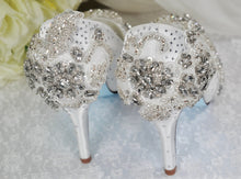 Load image into Gallery viewer, Sparkling Bridal Shoes, Crystal Embellished &#39;Cinderella&#39; Wedding Shoes Size UK4/US6.5
