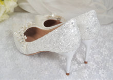 Load image into Gallery viewer, White Sparkling Wedding Shoes Size UK6.5/US9
