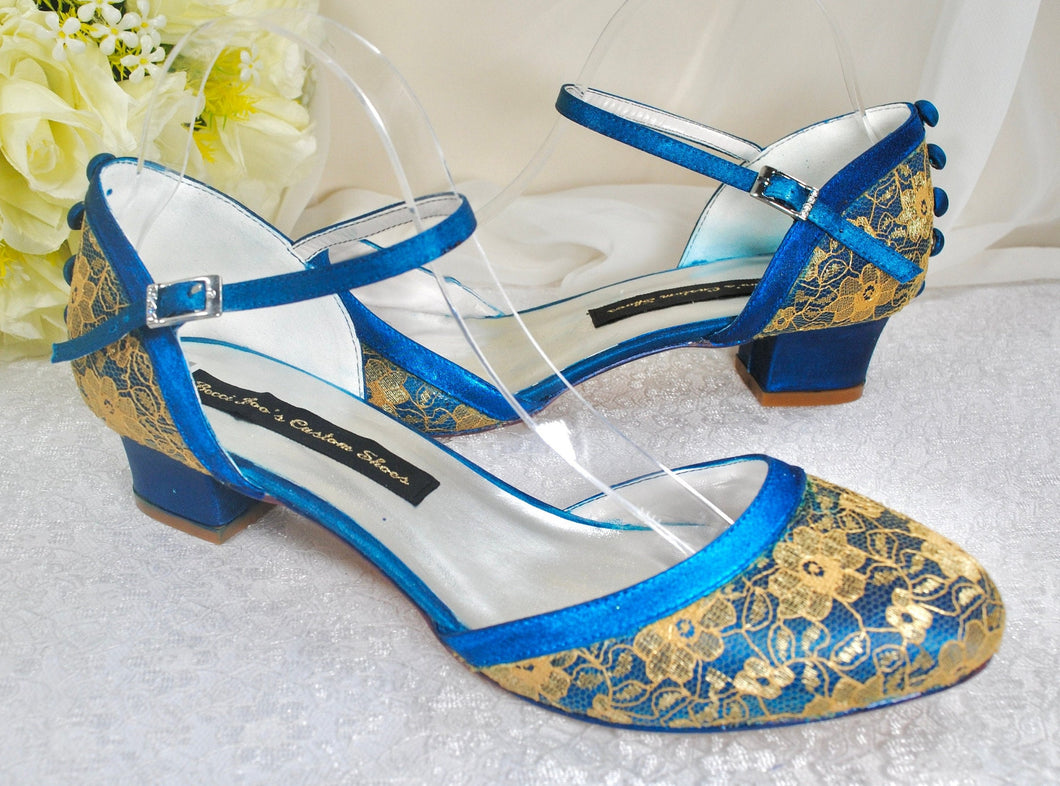 Jewel Tone Bridal Shoes Size UK7/US9