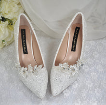 Load image into Gallery viewer, White Sparkling Wedding Shoes Size UK6.5/US9
