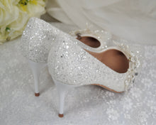 Load image into Gallery viewer, White Sparkling Wedding Shoes Size UK6.5/US9
