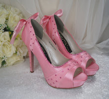 Load image into Gallery viewer, Sparkling Pink Bridal Shoes, Size UK4/US6.5
