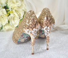 Load image into Gallery viewer, Beauty and the Beast Bridal Shoes UK8/US10.5
