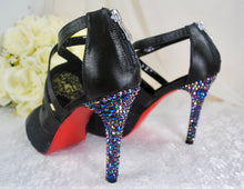 Load image into Gallery viewer, Black Bridal Pumps with Red Soles
