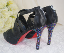 Load image into Gallery viewer, Black Bridal Pumps with Red Soles
