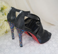 Load image into Gallery viewer, Black Bridal Pumps with Red Soles
