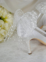 Load image into Gallery viewer, White Sparkling Wedding Shoes, with Bow - Size UK6/US8.5
