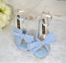 Load image into Gallery viewer, Blue Wedding Sandal Bow Uk6/US8.5/EU39
