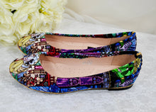 Load image into Gallery viewer, Beauty and the Beast Wedding Shoes, Flat Bridal Shoes and Clutch Bag - WIDE Fit Available
