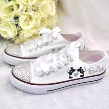 Load image into Gallery viewer, Bridal Satin Shoe Laces - DIY Your Wedding Shoes - Converse Trainers, Sneakers
