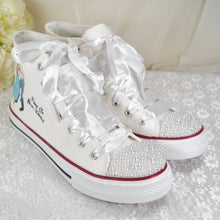 Load image into Gallery viewer, Bridal Satin Shoe Laces - DIY Your Wedding Shoes - Converse Trainers, Sneakers
