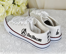 Load image into Gallery viewer, Alternative Wedding Shoes, Personalised Converse Style Trainers/Sneakers
