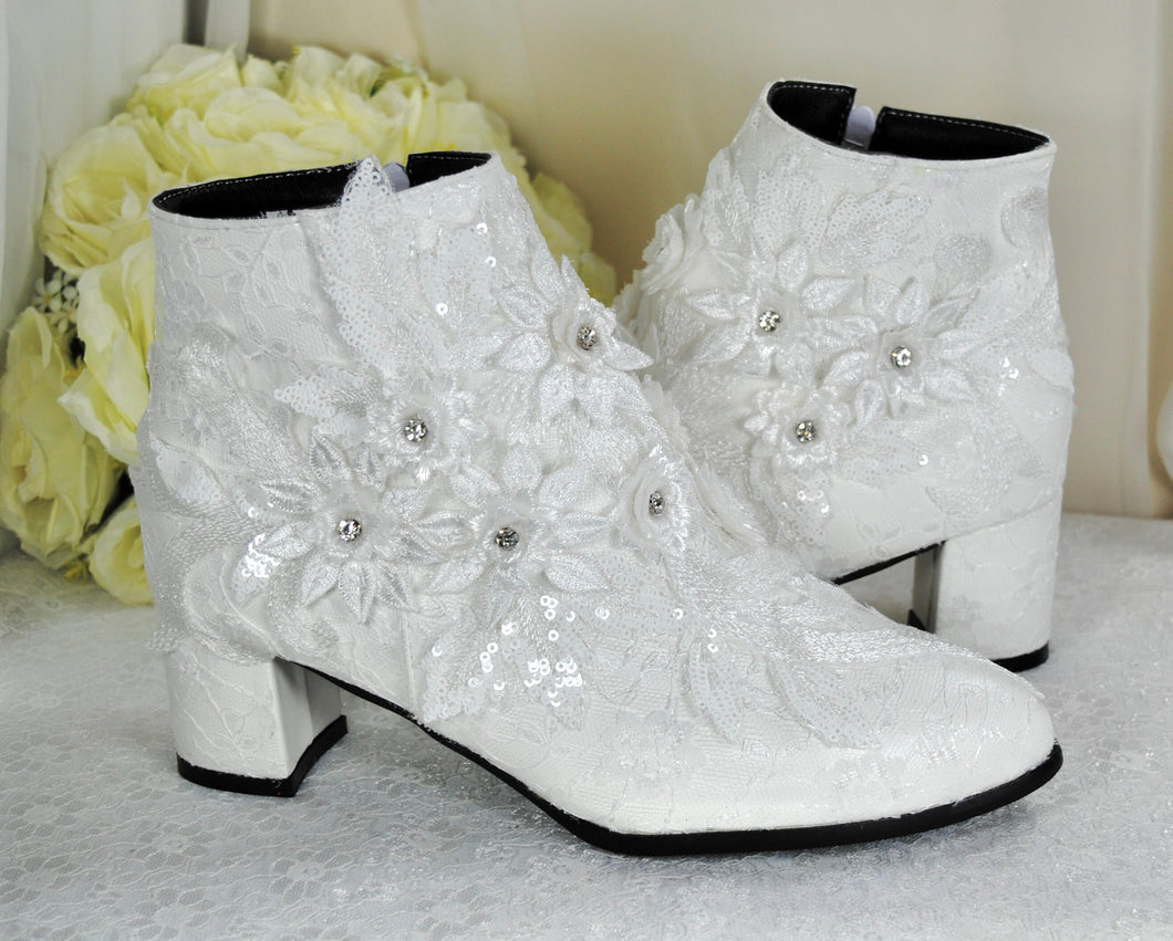 Block Heel Bridal Boots