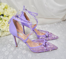 Load image into Gallery viewer, Lilac Butterfly Wedding Shoes - UK6/US8.5
