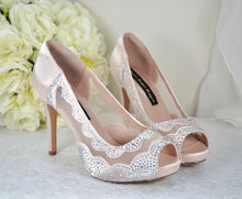 Load image into Gallery viewer, Rose Gold Wedding Shoes Size UK4/US6.5
