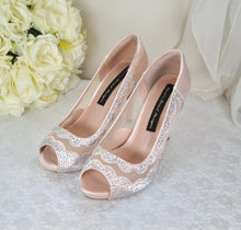 Load image into Gallery viewer, Rose Gold Wedding Shoes Size UK4/US6.5
