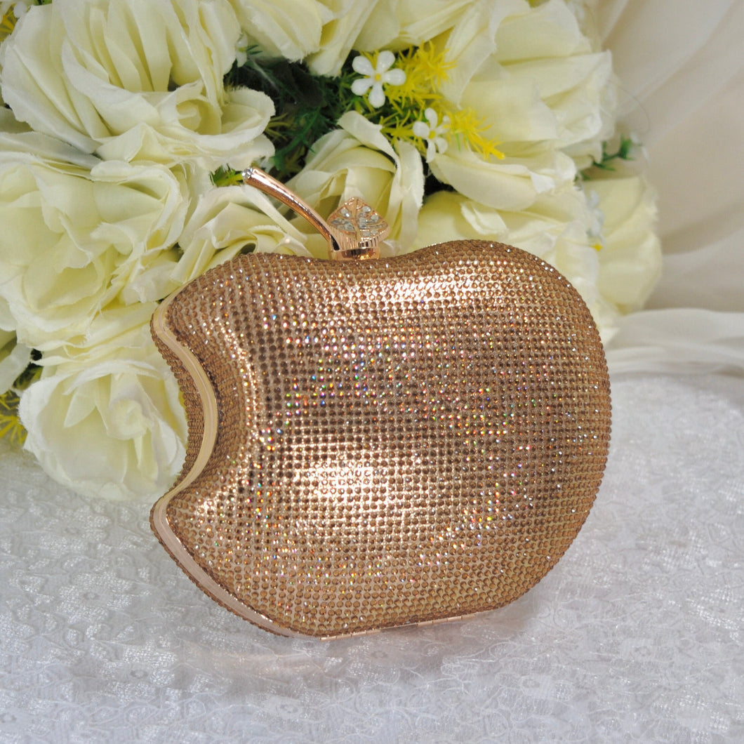 Crystal Apple Clutch Bag