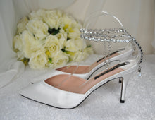 Load image into Gallery viewer, &#39;Crystal Chain&#39; Bridal Sandals
