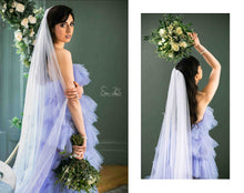 Load image into Gallery viewer, Seline - Black Soft Cathedral Bridal Veil
