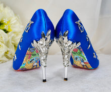 Load image into Gallery viewer, Beauty and the Beast Blue Wedding Shoes Size UK5/US7.5
