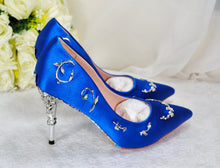 Load image into Gallery viewer, Beauty and the Beast Blue Wedding Shoes Size UK5/US7.5
