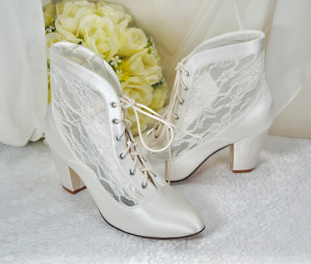 Lace & Satin Boots