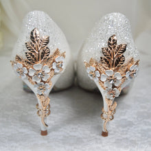 Load image into Gallery viewer, Beauty and the Beast 7cm Bridal Shoes UK6/US8.5
