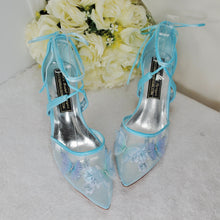 Load image into Gallery viewer, Blue Bridal Sandals UK8/US10.5
