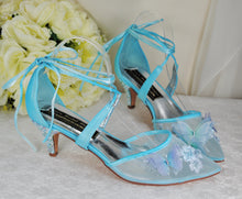 Load image into Gallery viewer, Blue Bridal Sandals UK8/US10.5
