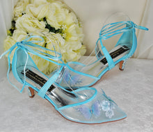 Load image into Gallery viewer, Blue Bridal Sandals UK8/US10.5
