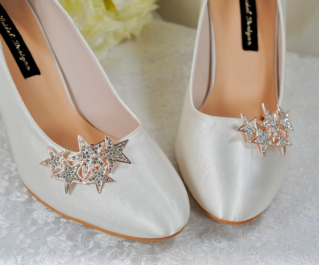 Star Shoe Clips - Silver or Rose Gold