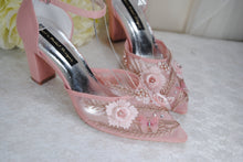 Load image into Gallery viewer, Blush Pink &amp; Rose Gold Wedding Sandals for Bride - UK7/US9.5
