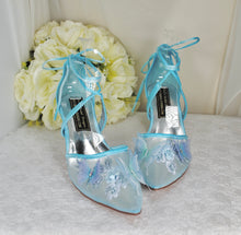 Load image into Gallery viewer, Blue Bridal Sandals UK8/US10.5
