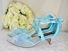 Load image into Gallery viewer, Blue Bridal Sandals UK8/US10.5
