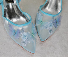 Load image into Gallery viewer, Blue Bridal Sandals UK8/US10.5
