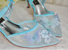 Load image into Gallery viewer, Blue Bridal Sandals UK8/US10.5
