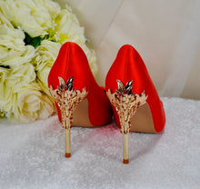 Load image into Gallery viewer, Orange Bridal Shoes
