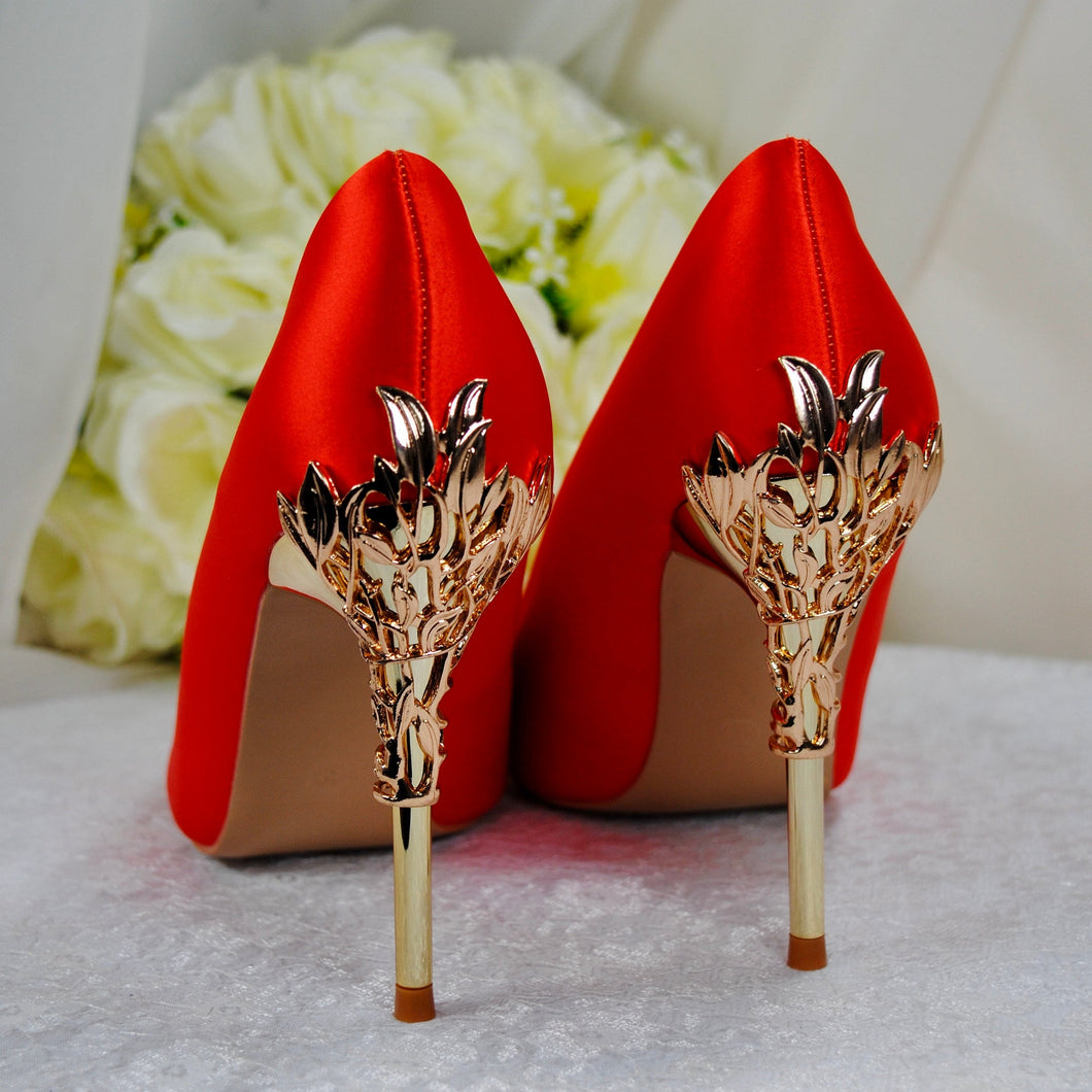 Orange Bridal Shoes