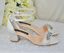 Load image into Gallery viewer, Block Heel Wedding Shoes UK8/US10.5
