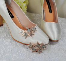 Load image into Gallery viewer, Star Shoe Clips - Silver or Rose Gold
