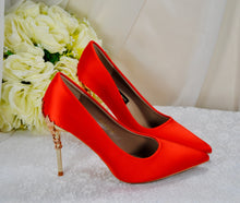 Load image into Gallery viewer, Orange Bridal Shoes
